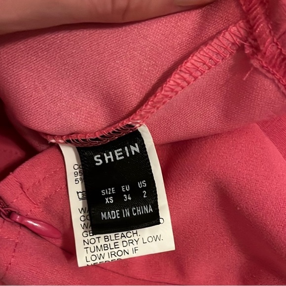 SHEIN Hot Pink One-Shoulder Crop Top - Picture 3 of 5